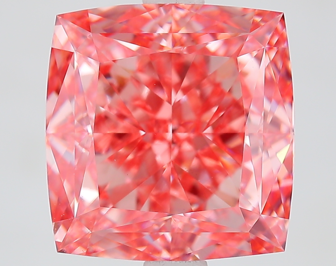 4.1ct Cushion Fancy Vivid Pink VS1 IGI