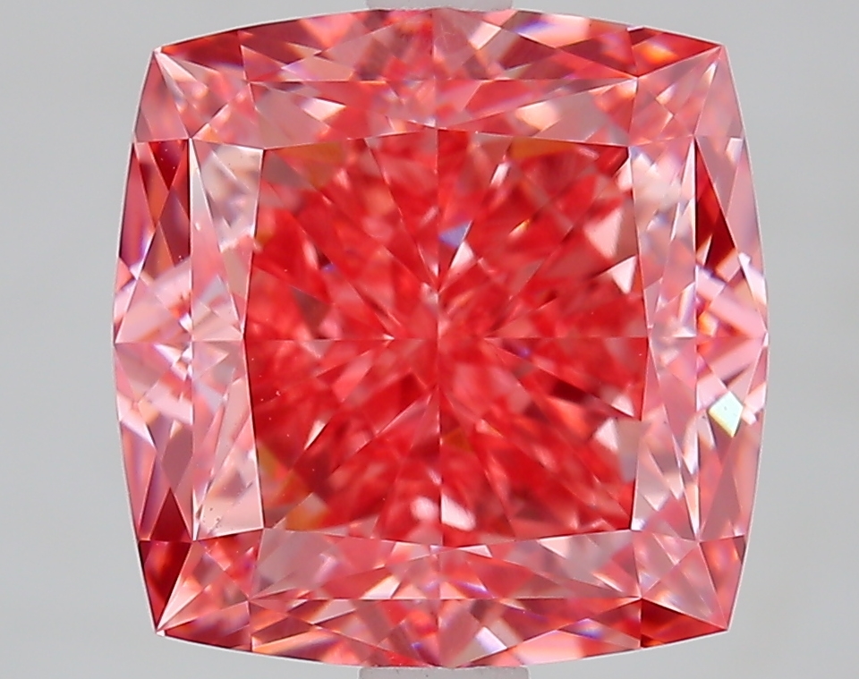 4.1ct Cushion Fancy Vivid Pink VS1 IGI