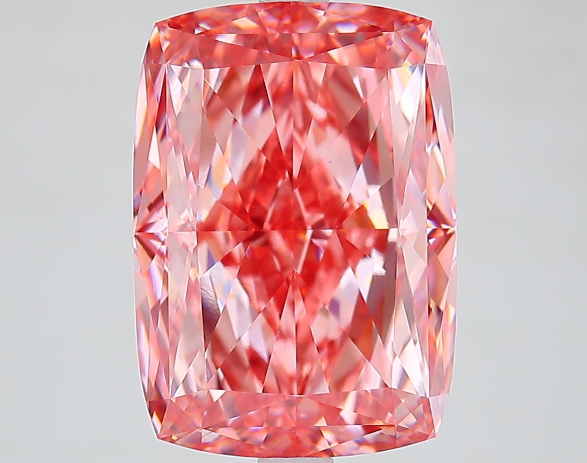 7.6ct Cushion Fancy Vivid Pink VVS2 IGI