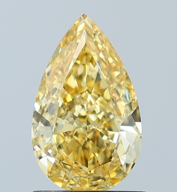 1.09ct Pear Fancy Vivid Yellow VVS2 IGI