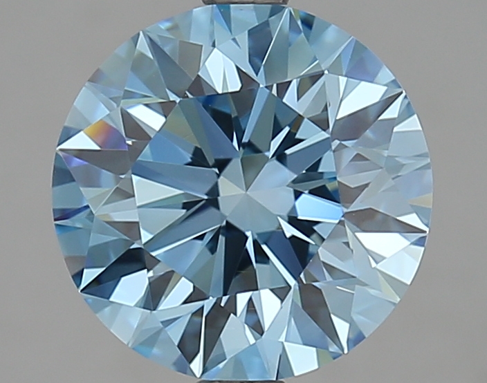 Round 2.77ct Fancy Vivid  Blue VS2