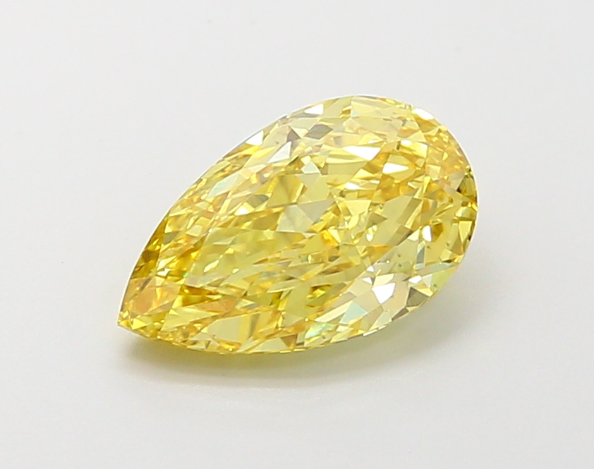 1.9ct Pear Fancy Vivid Yellow VS2 IGI