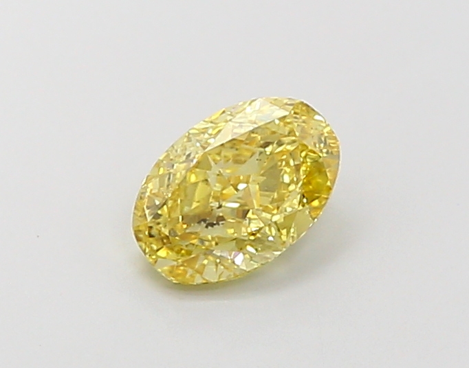 1.1ct Oval Fancy Vivid Yellow VS2 IGI