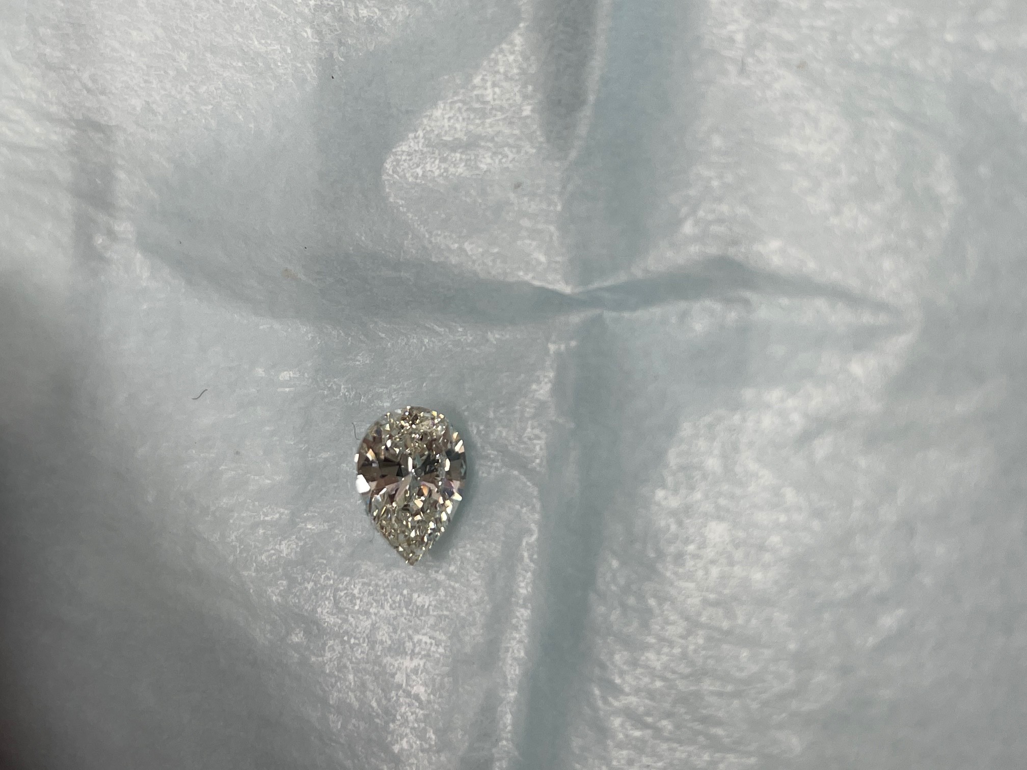 0.91 Carat Pear Cut Natural Diamond