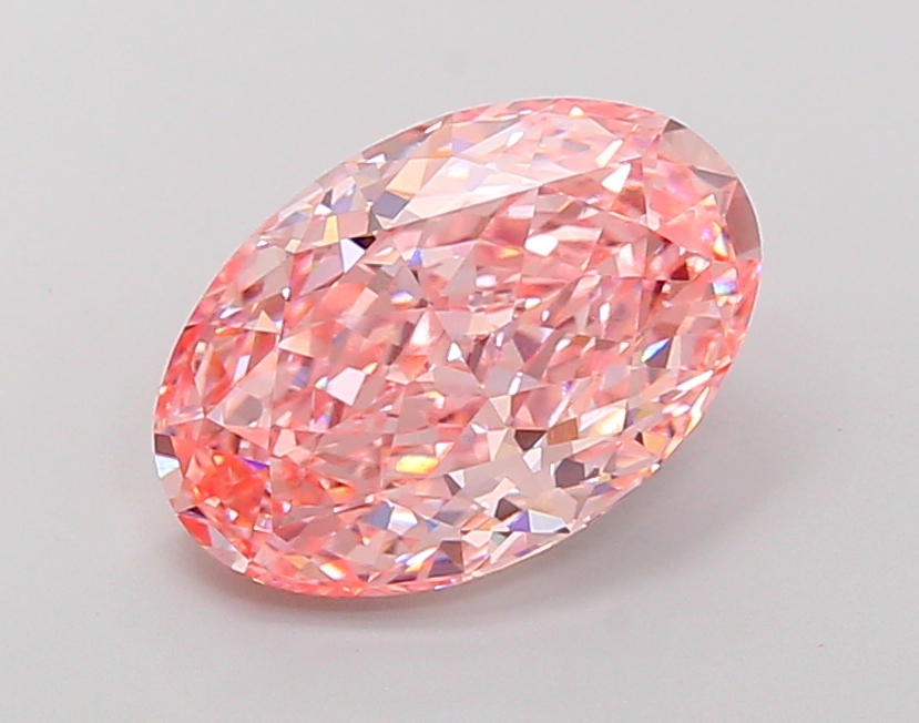 4.7ct Oval Fancy Vivid Pink VS1 IGI