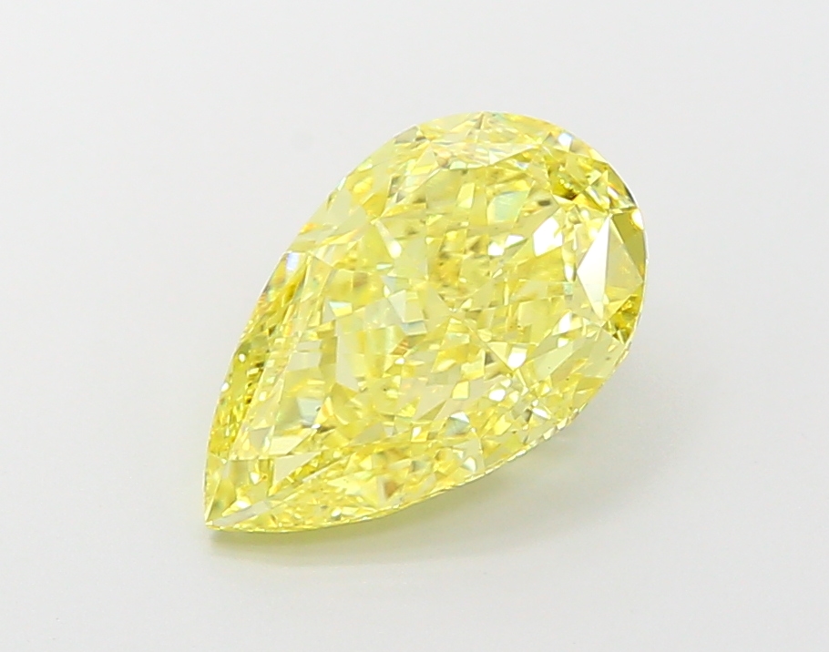 3.8ct Pear Fancy Vivid Yellow VS2 IGI