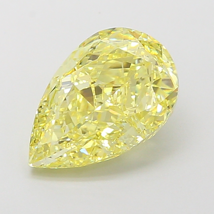 3.5ct Pear Fancy Intense Yellow VS1 IGI