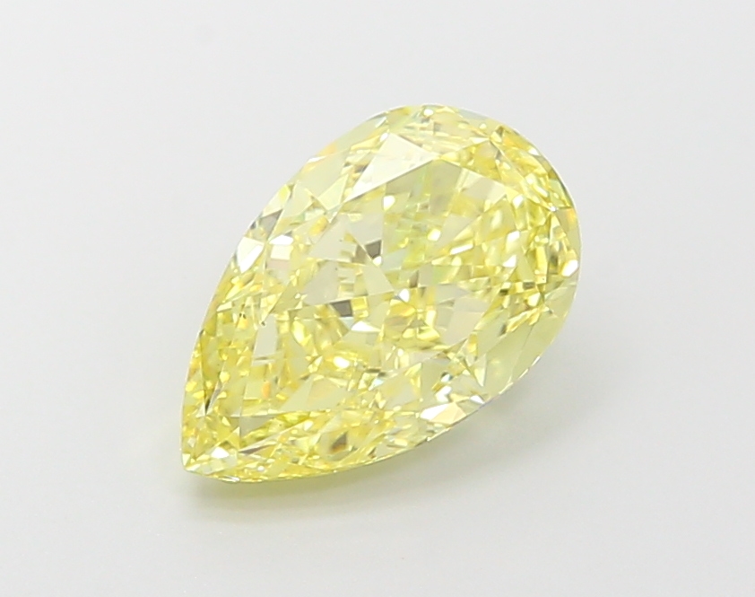 3.1ct Pear Fancy Vivid Yellow VS1 IGI