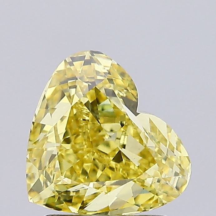1.7ct Heart Fancy Vivid Yellow VS1 IGI