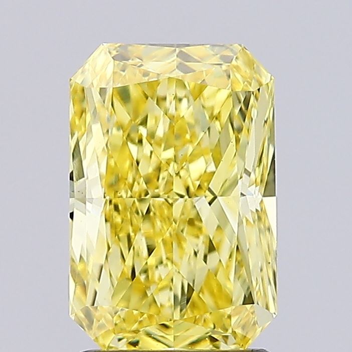 1.83ct Radiant Fancy Vivid Yellow VS1 IGI