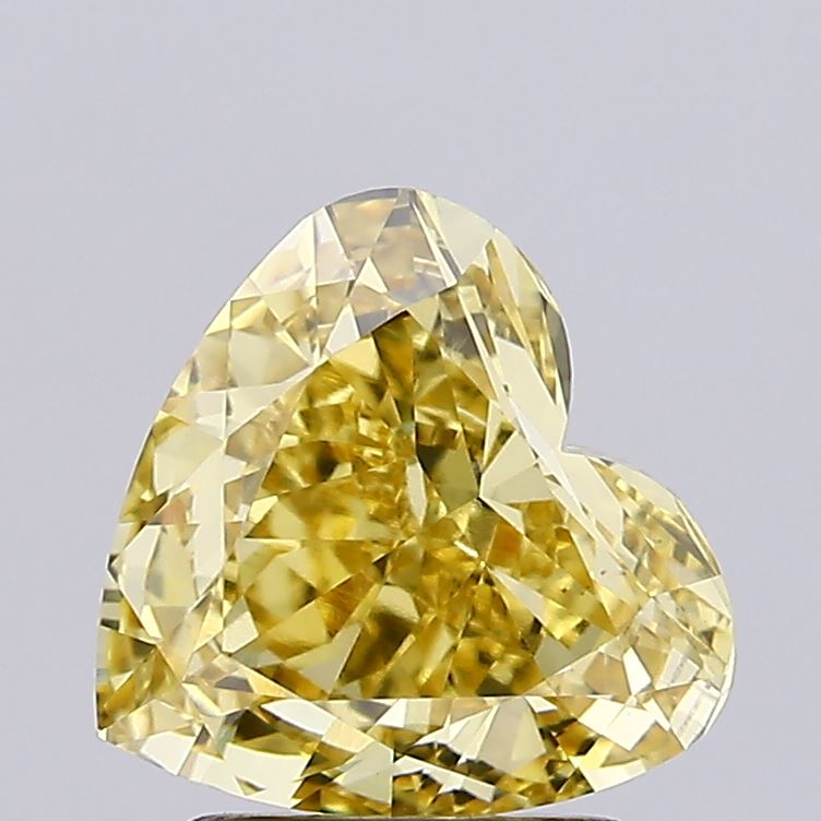 2.14ct Heart Fancy Vivid Yellow VS1 IGI