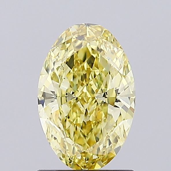 1.12ct Oval Fancy Vivid Yellow VS1 IGI