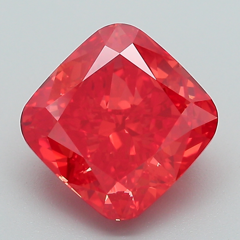 3.3ct Cushion Fancy Vivid Pink VS1 IGI
