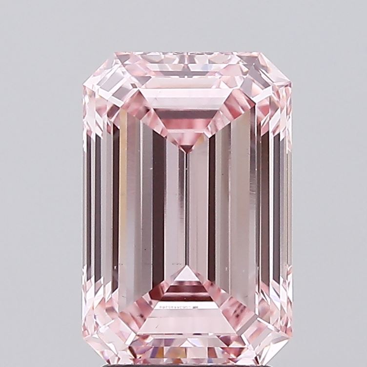 3.1ct Emerald Fancy Intense Pink VS2 IGI