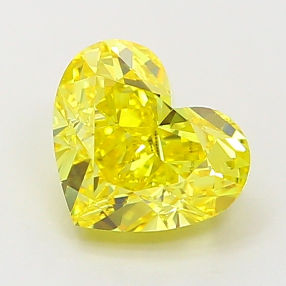 1.1ct Heart Fancy Vivid Yellow VS1 IGI
