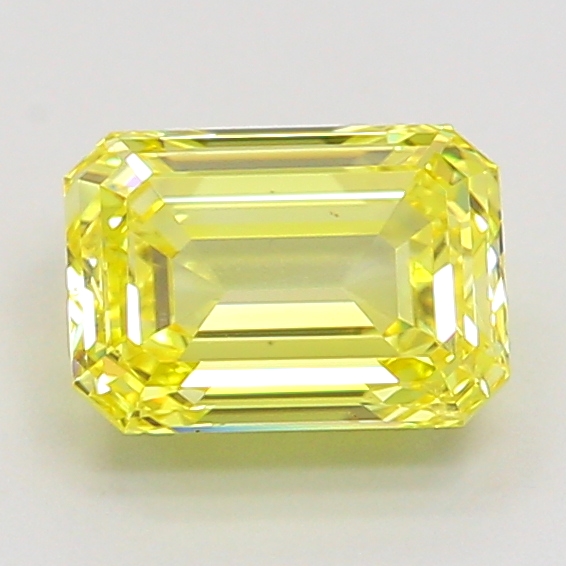 1.0ct Emerald Fancy Vivid Yellow SI1 IGI