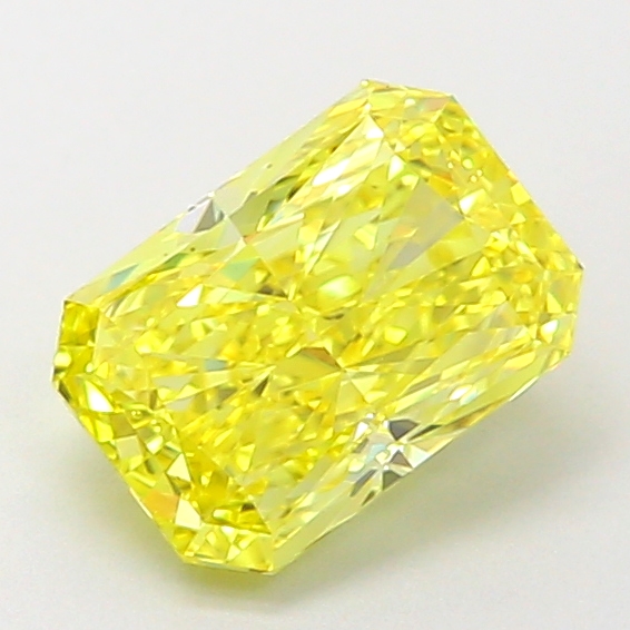 1.0ct Radiant Fancy Vivid Yellow VS1 IGI