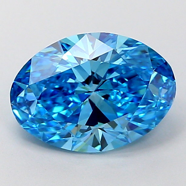 1.5ct Oval Fancy Vivid Blue VVS2 IGI