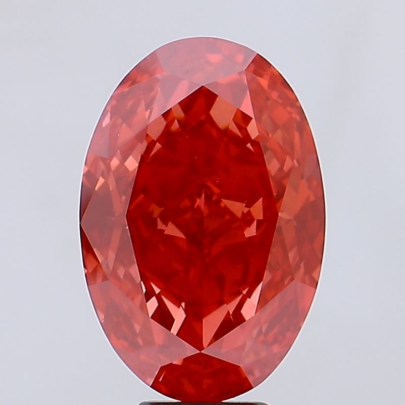 Oval 10.6ct Fancy Vivid Red VS1