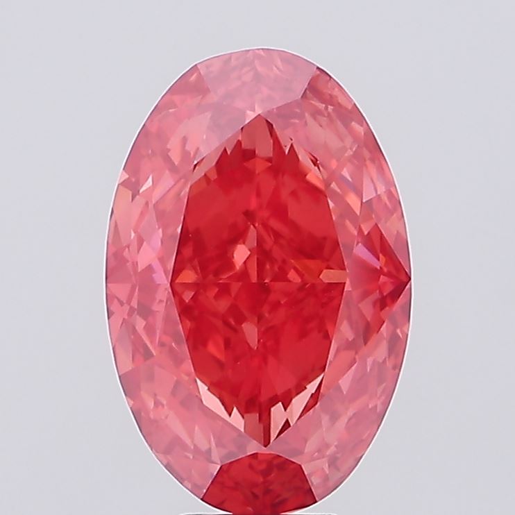 9.40ct Oval Fancy Vivid Red VS1 IGI