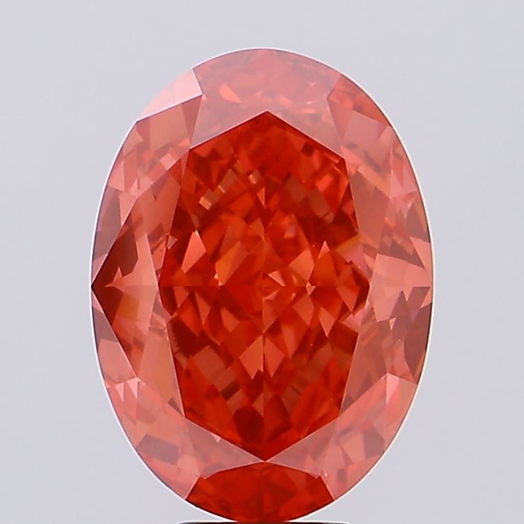 Oval 10.7ct Fancy Vivid Red VS1