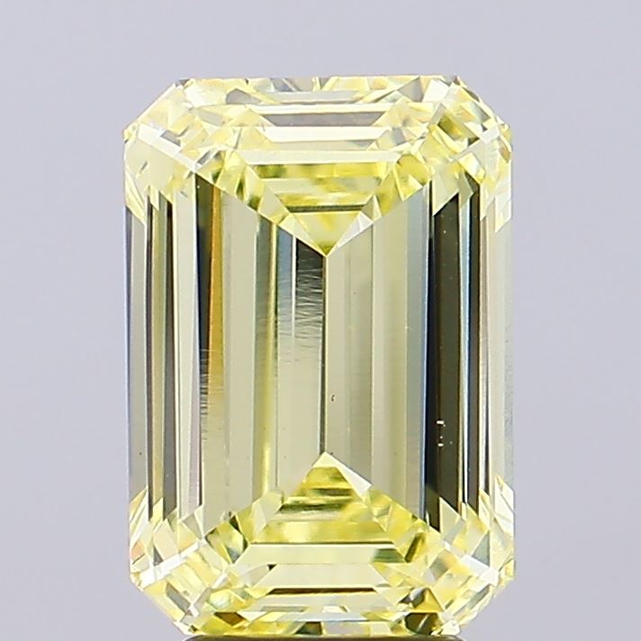 Emerald cut 5.05ct Fancy Intense Yellow VS2