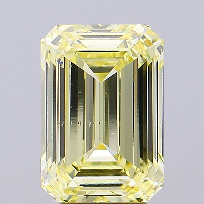 5.05ct Emerald Fancy Yellow VS2 IGI