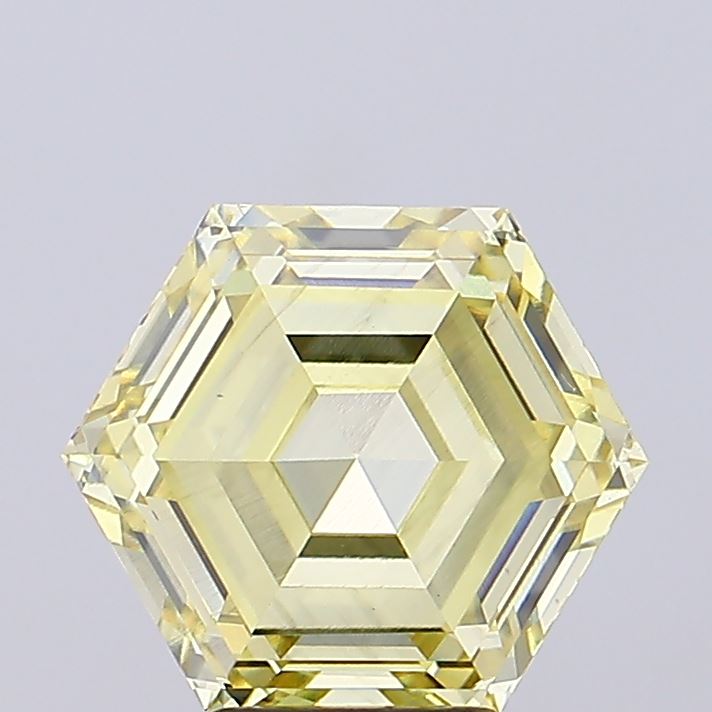 Hexagonal 5.10ct Fancy Intense Yellow VS1