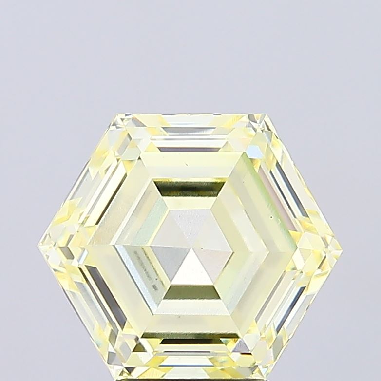 5.10ct Hexagonal Fancy Intense Yellow VS1 IGI