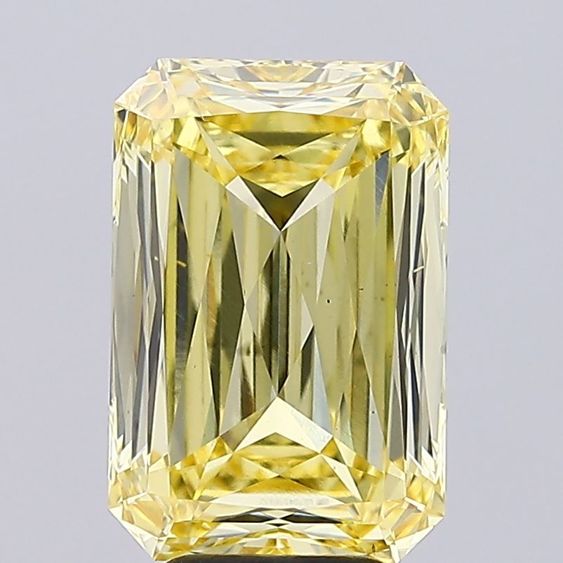 5.08ct Radiant Fancy Intense Yellow VS2 IGI
