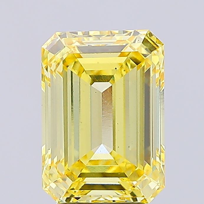 4.60ct Emerald Fancy Intense Yellow VS1 IGI
