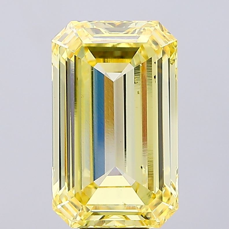 10.02ct Emerald Fancy Intense Yellow VS2 IGI