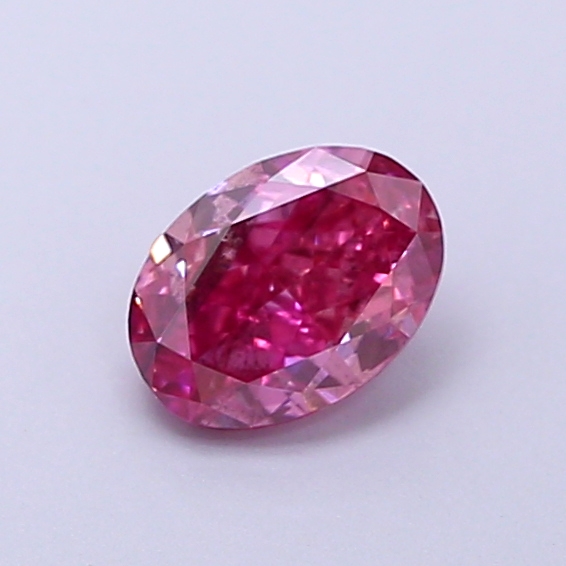 Oval 0.39 carat Fancy Vivid Pink laboratory-grown diamond