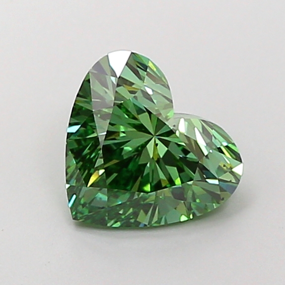 1.71ct Heart Fancy Vivid Green VS2 IGI