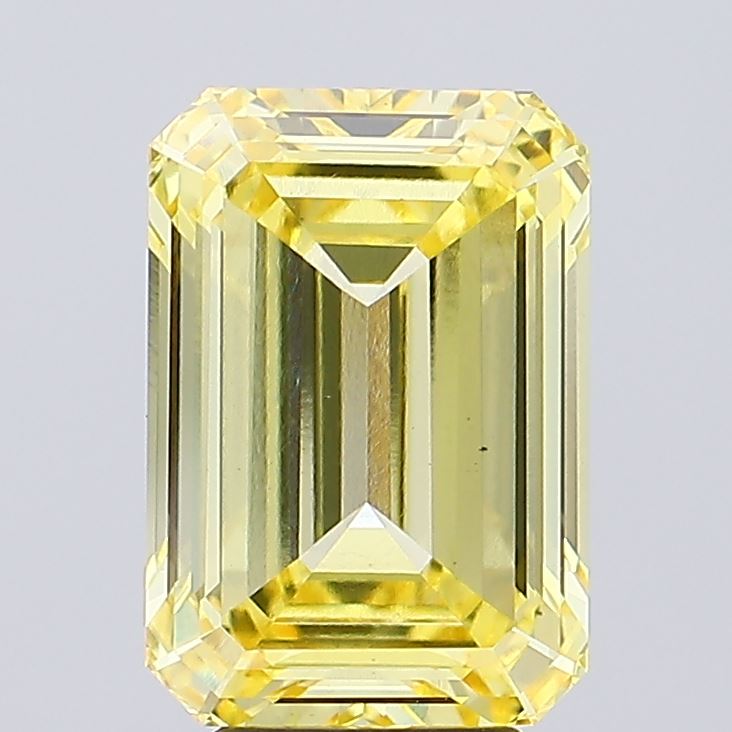 Emerald cut 5.50ct Fancy Intense Yellow VS1