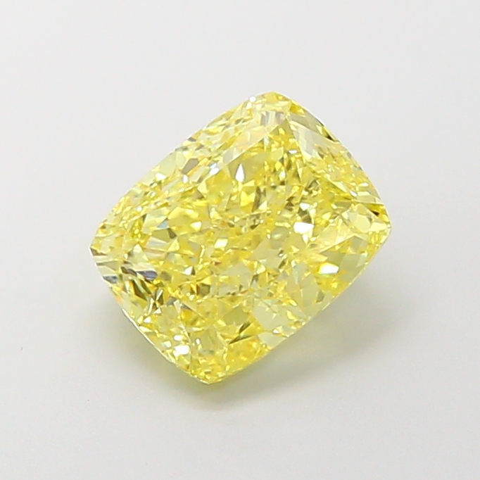 Cushion 4.03ct Fancy Vivid Yellow VS1