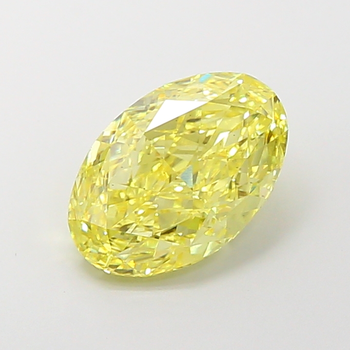 4.0ct Oval Fancy Intense Yellow VS1 IGI