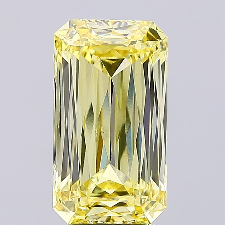 5.10ct Radiant Fancy Intense Yellow VS2 IGI