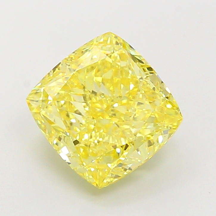 6.0ct Cushion Fancy Intense Yellow VS2 IGI
