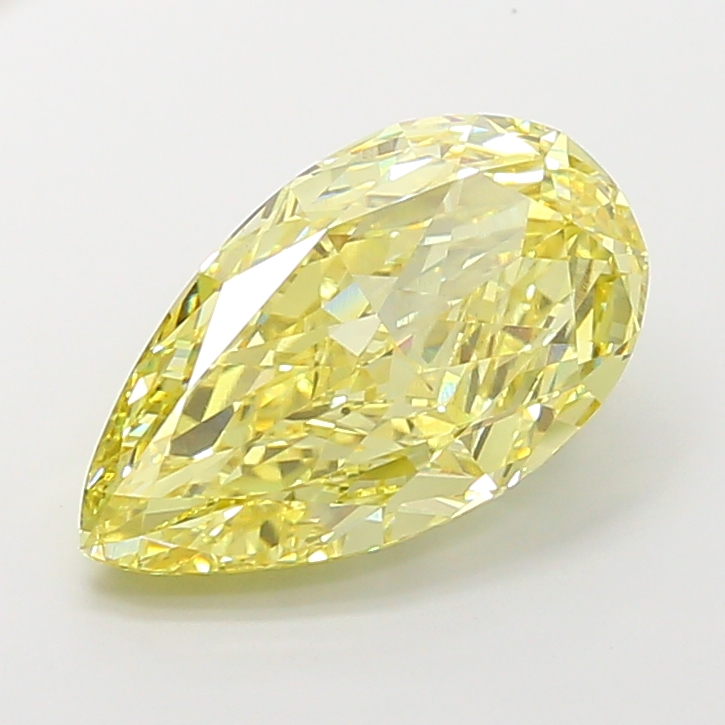 8.7ct Pear Fancy Vivid Yellow VS1 IGI