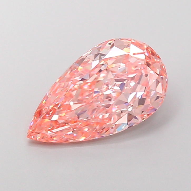 3.9ct Pear Fancy Vivid Pink VS1 IGI