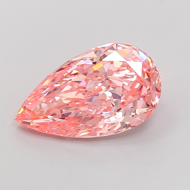 3.9ct Pear Fancy Vivid Pink VS1 IGI