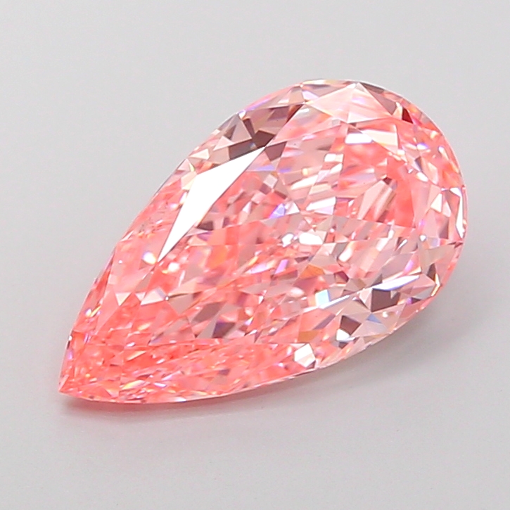 3.7ct Pear Fancy Vivid Pink VS1 IGI