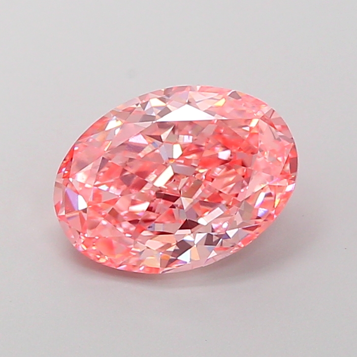 2.5ct Oval Fancy Vivid Pink VVS2 IGI
