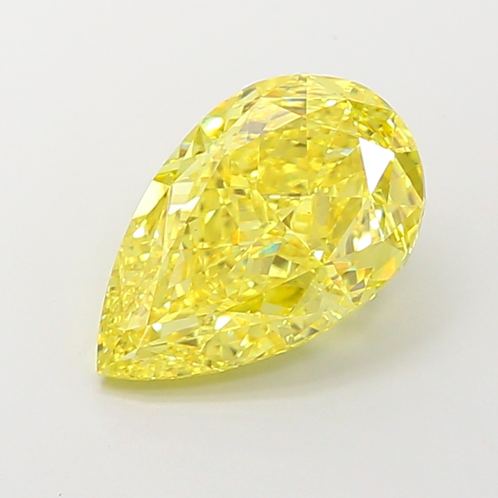Pear 5.09ct Fancy Vivid Yellow VS1