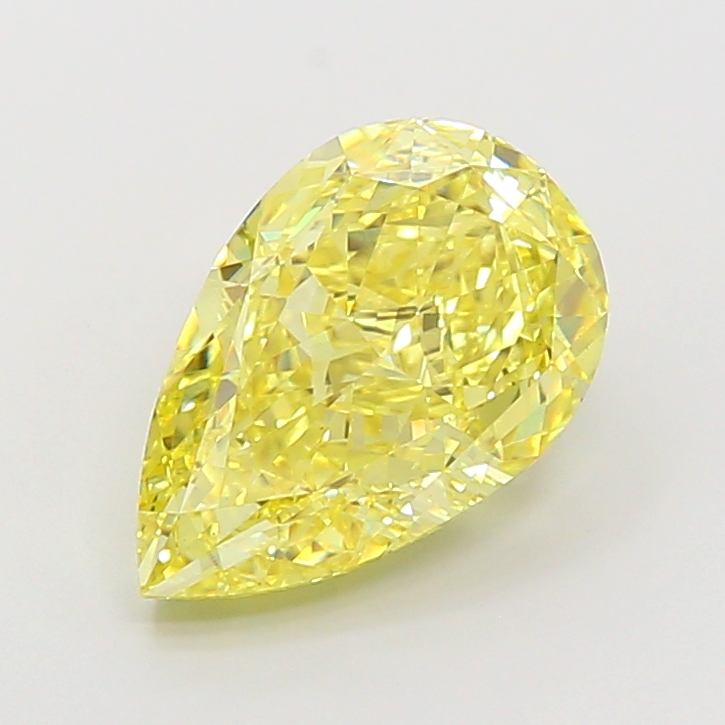 Pear 5.01ct Fancy Intense Yellow VS2