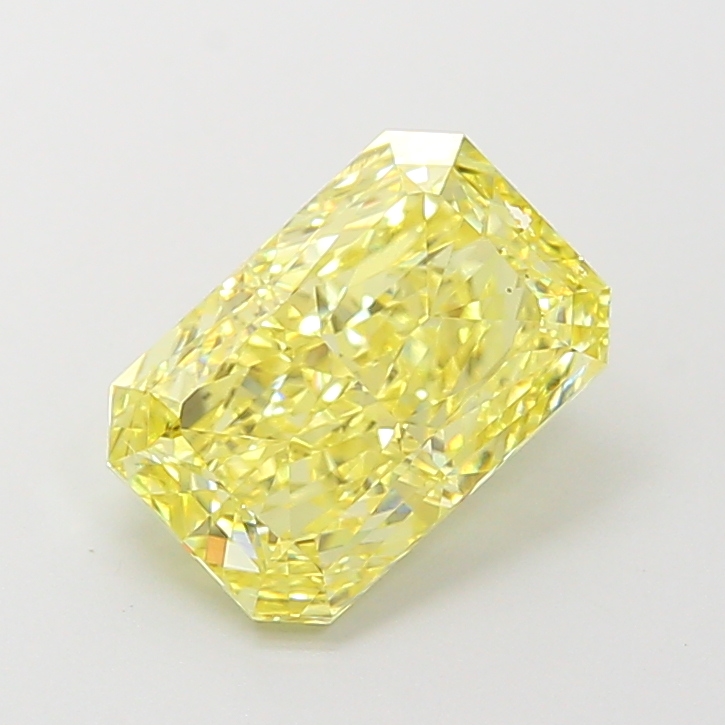 2.7ct Radiant Fancy Intense Yellow VS1 IGI