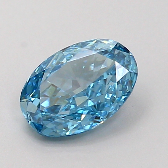 0.6ct Oval Fancy Vivid Blue VS1