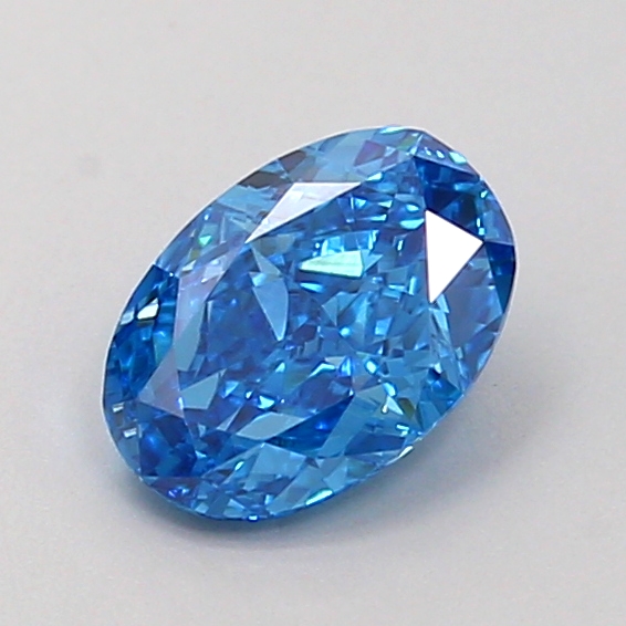 0.7ct Oval Fancy Vivid Blue VS1