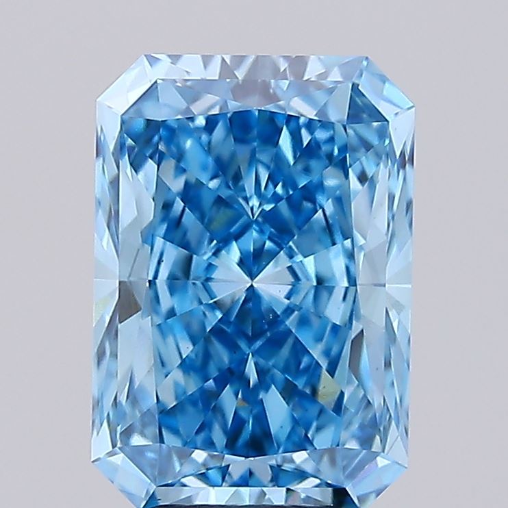 4.6ct Radiant Fancy Vivid Blue VS1 IGI